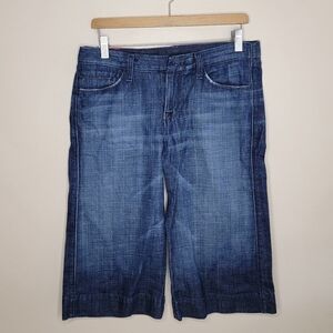Vintage 90s 00s 7FAM | Low Rise Wide Leg Culotte Shorts Capris Size 30